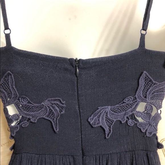 Socialite Navy Blue Dress With Cutouts - Picture 7 of 10